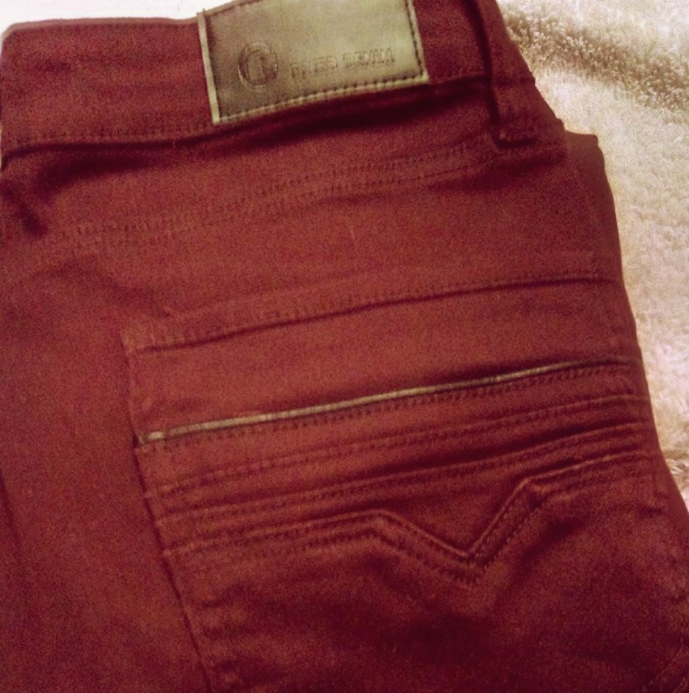 Fried Denim Men's Burgundy Jeans